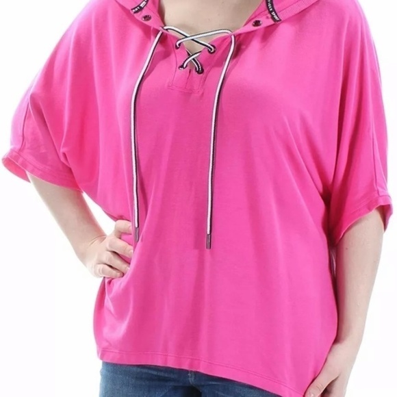 Tommy Hilfiger Sweatshirt Hooded Fleece Pink size Small - Picture 1 of 2